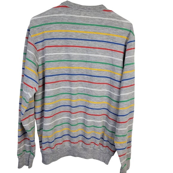 Wrangler Vintage 80s Sweatshirt Unisex XL Women Men Primary Stripe Shirt Top Fun - Picture 10 of 13